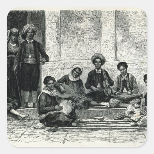 Ein jüdisches Konzert: Tlemcen Quadratischer Aufkleber (Vorderseite)