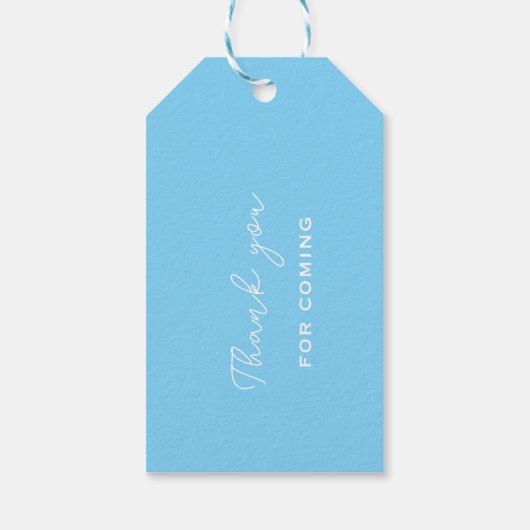 ein Junge, Autos, Babydusche Geschenkanhänger (Rückseite)