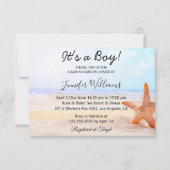 ein Junge, Babydusche, tropischer Strand im Sommer Einladung (Vorderseite)