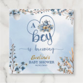 Ein Junge braut Tee Party Boy Baby Dusche Geschenkanhänger (Vorderseite)
