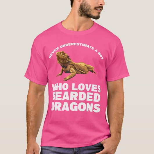 Ein Junge, der bärtige Drachen Liebe Bartete Drach T-Shirt (Vorderseite)