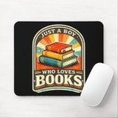 Ein Junge, der Bücher liebt, lustiger Bibliophiler Mousepad (Mit Mouse)