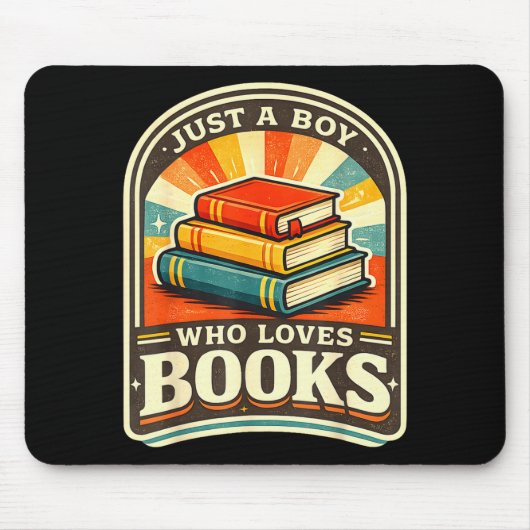 Ein Junge, der Bücher liebt, lustiger Bibliophiler Mousepad (Vorne)