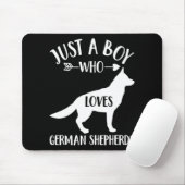 Ein Junge, der deutsche Hirte Liebe Mousepad (Mit Mouse)