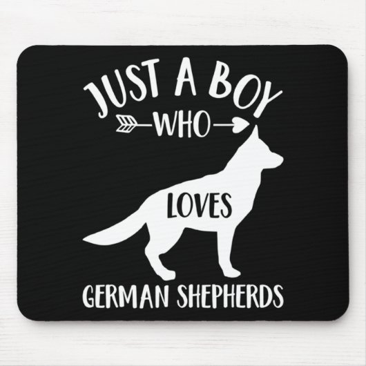 Ein Junge, der deutsche Hirte Liebe Mousepad (Vorne)