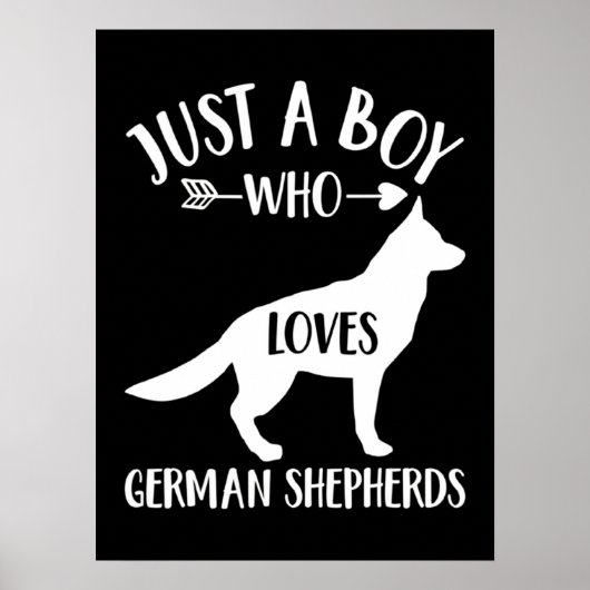 Ein Junge, der deutsche Hirte Liebe Poster (Vorne)