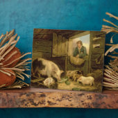 Ein Junge, der in einen Schweinestall schaut, 1794 Fotoplatte (Seite)