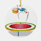 Ein Junge, der Trampoline spielt Keramikornament (Vorne)