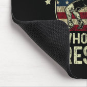 Ein Junge, der Wrestling-Flagge Patriotischer Ring Mousepad (Ecke)