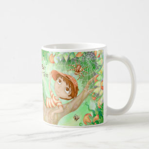 Ein Junge in einem Baum - Baum-Jungen-Tasse Kaffeetasse