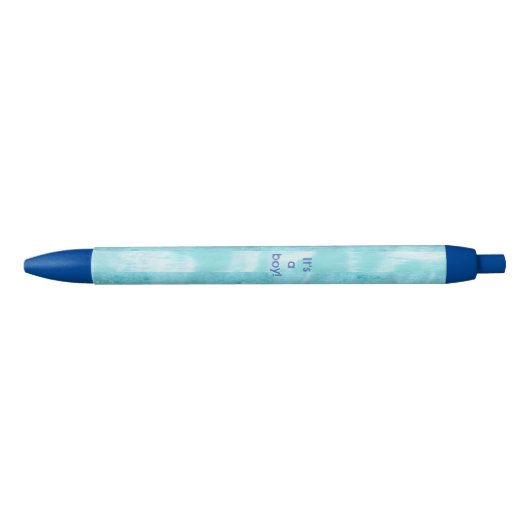 Ein Junge, Light Blue Abstrakt Pens Announce Baby Kugelschreiber (Vorderseite)