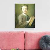 Ein Junge mit einem Buch, c.1740 Leinwanddruck (Insitu (Wohnzimmer))