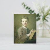 Ein Junge mit einem Buch, c.1740 Postkarte (Stehend Vorderseite)