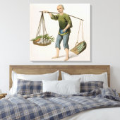 Ein Junge mit Gemüse, Platte 54 von "Die Kostüme Leinwanddruck (Insitu (Schlafzimmer))