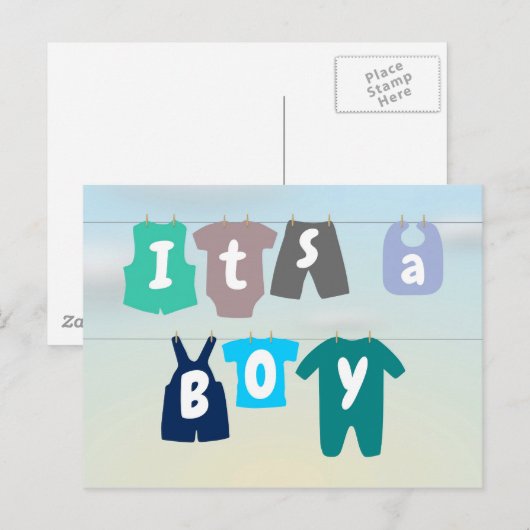 ein Junge Postkarte (Vorne/Hinten)