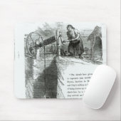 Ein Junge und ein Mädchen, die herauf eine Mousepad (Mit Mouse)