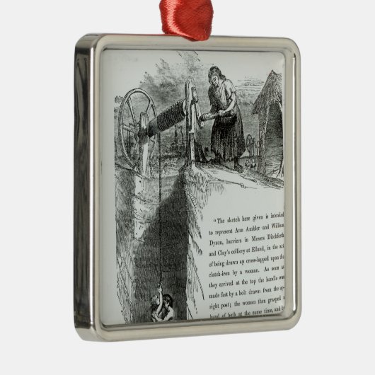 Ein Junge und ein Mädchen, die herauf eine Silbernes Ornament (Rechts)