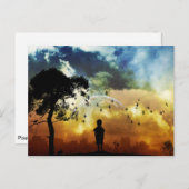 Ein Junge und sein Universum Postkarte (Vorne/Hinten)