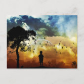 Ein Junge und sein Universum Postkarte (Vorderseite)