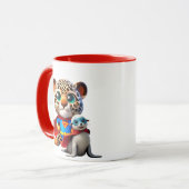 Ein junger Leopard und ein Superheld-Robbenbaby. Tasse (Vorderseite Links)
