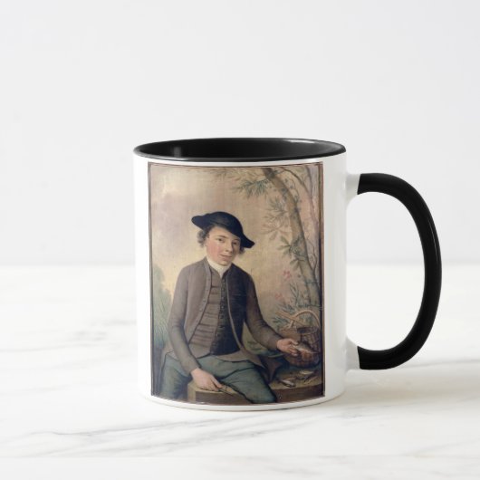 Ein junger Mann-ausweidender Fisch, 1782 (Platte) Tasse (Rechts)