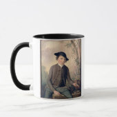 Ein junger Mann-ausweidender Fisch, 1782 (Platte) Tasse (Links)