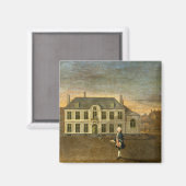 Ein junger Nobleman, der vor einem Haus Stehend is Magnet (Vorderseite/Rückseite)