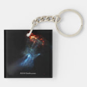 Ein junger Pulsar zeigt seine Hand Schlüsselanhänger (Rückseite)