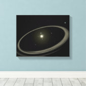 Ein junger Stern, umgeben von großen Planeten Leinwanddruck (Insitu (Holzboden))