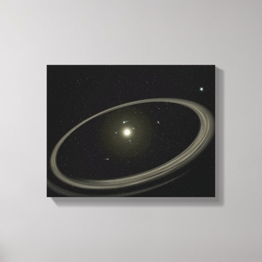 Ein junger Stern, umgeben von großen Planeten Leinwanddruck (Vorderseite)