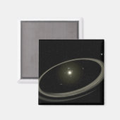Ein junger Stern, umgeben von großen Planeten Magnet (Vorderseite/Rückseite)
