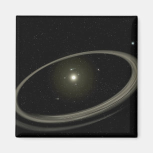 Ein junger Stern, umgeben von großen Planeten Magnet