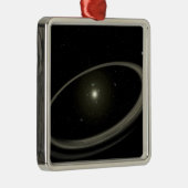 Ein junger Stern, umgeben von großen Planeten Ornament Aus Metall (Rechts)