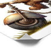 Ein junges glückliches Kind mit einem Steampunk-Sc Poster (Ecke)