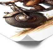 Ein junges glückliches Kind mit einem Steampunk-Sc Poster (Ecke)