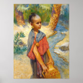 Ein junges Mädchen am Fluss Poster (Vorne)