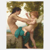 Ein junges Mädchen, das sich gegen Eros verteidigt Fleecedecke (Vorderseite)