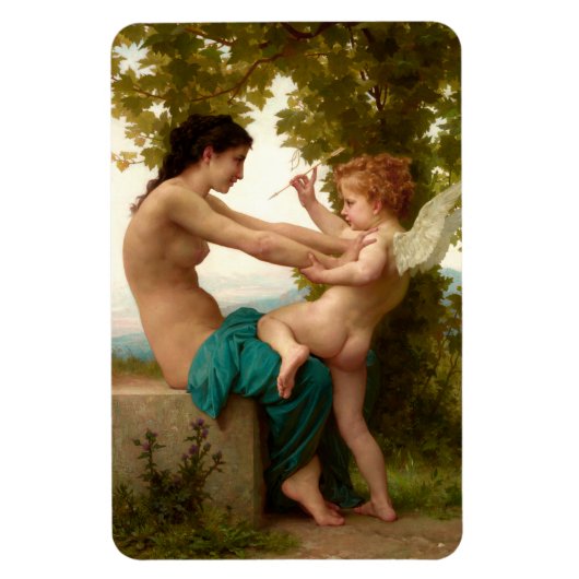 Ein junges Mädchen, das sich gegen Eros verteidigt Magnet (Vertikal)