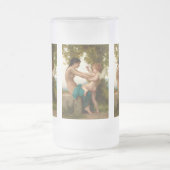 Ein junges Mädchen, das sich gegen Eros verteidigt Mattglas Bierglas (Mittel)