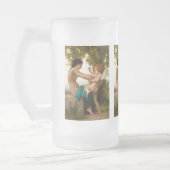 Ein junges Mädchen, das sich gegen Eros verteidigt Mattglas Bierglas (Links)