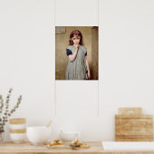 Ein junges Mädchen im Klassenzimmer, 1876 (Öl auf Poster (Küche)