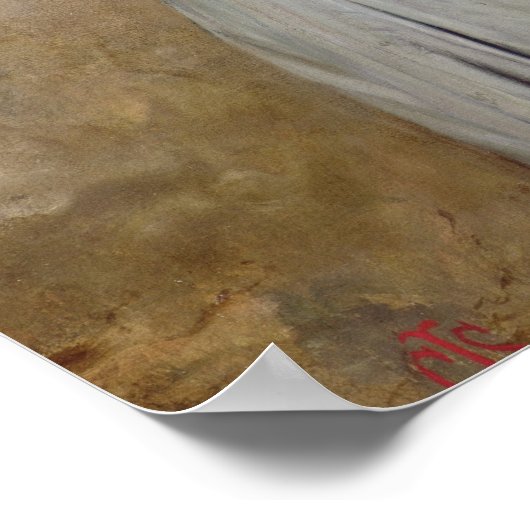 Ein junges Mädchen im Klassenzimmer, 1876 (Öl auf Poster (Ecke)