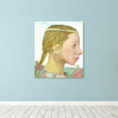 Ein junges Mädchen Leinwanddruck (Insitu (Holzboden))