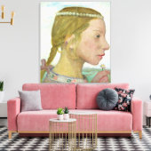 Ein junges Mädchen Leinwanddruck (Insitu (Wohnzimmer))