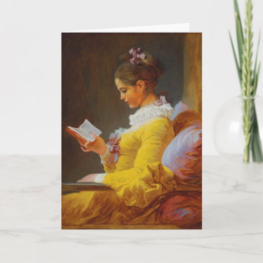 Ein junges Mädchen lesen (Der Leser) Karte (Vorderseite)