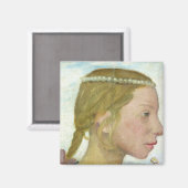 Ein junges Mädchen Magnet (Vorderseite/Rückseite)