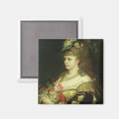 Ein junges Mädchen Magnet (Vorderseite/Rückseite)