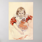 Ein junges Mädchen mit einer Puppe, feine Kunst, Poster (Vorne)