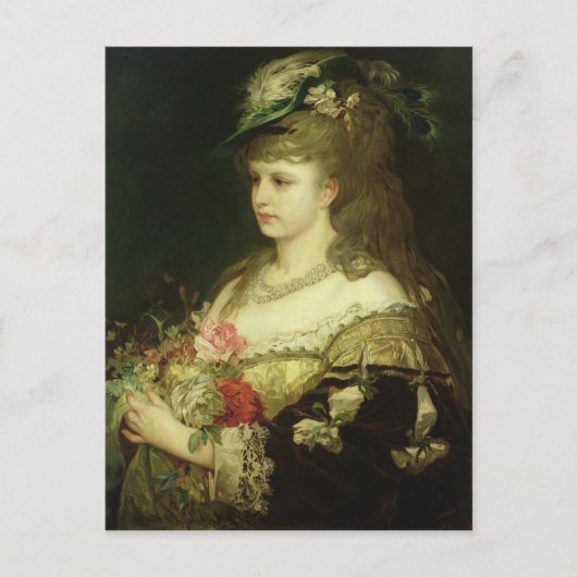 Ein junges Mädchen Postkarte (Vorderseite)