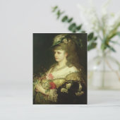 Ein junges Mädchen Postkarte (Stehend Vorderseite)